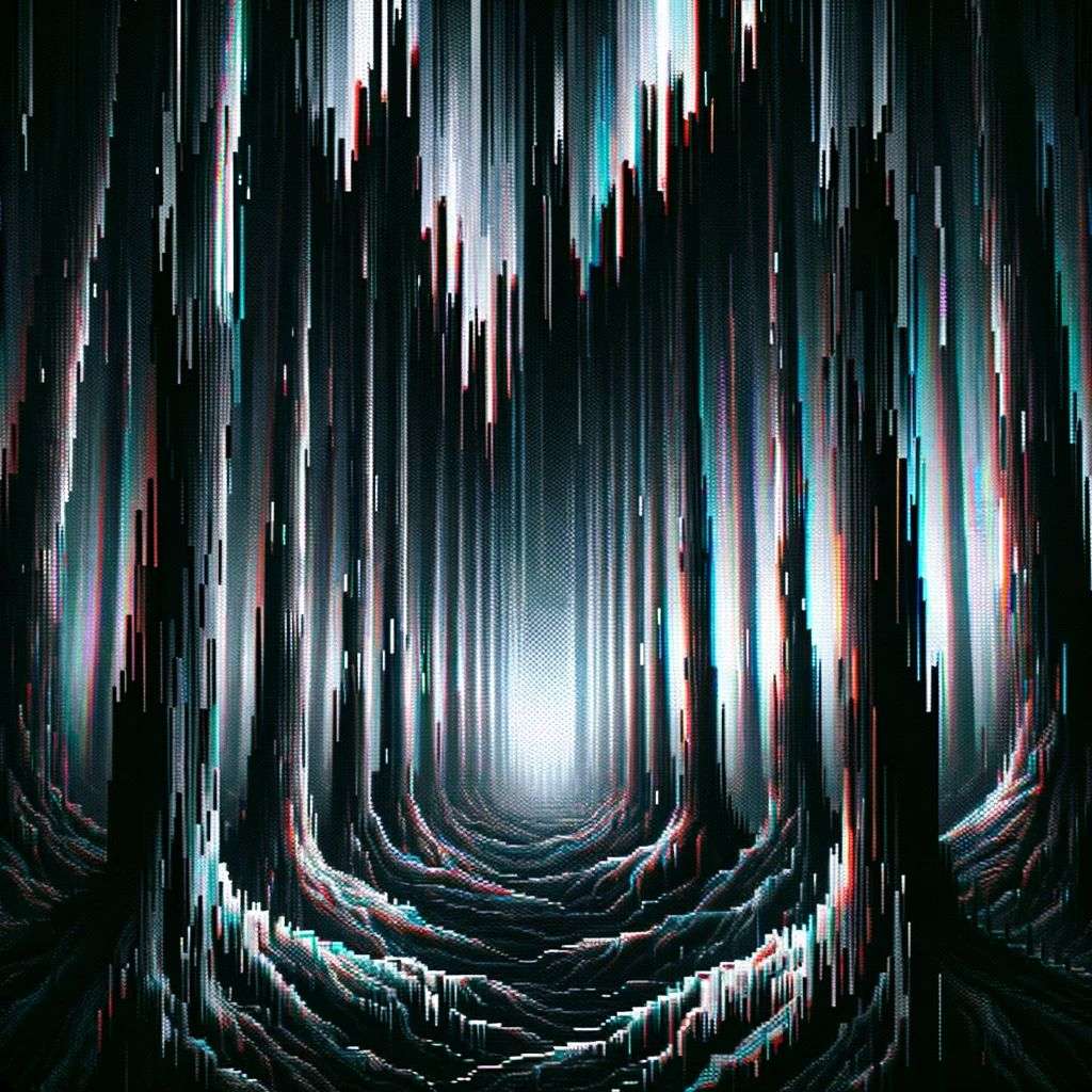 a representation of anxiety, pixel sorting glitch art
